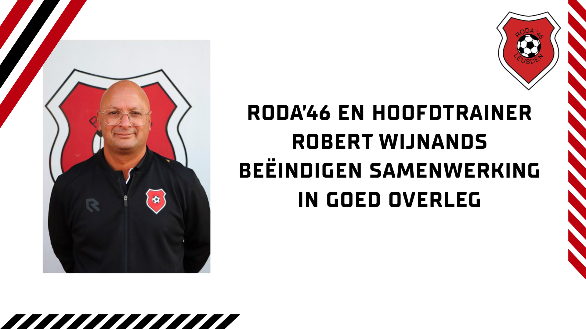 Roda’46 en hoofdtrainer Robert Wijnands beëindigen samenwerking in goed ...